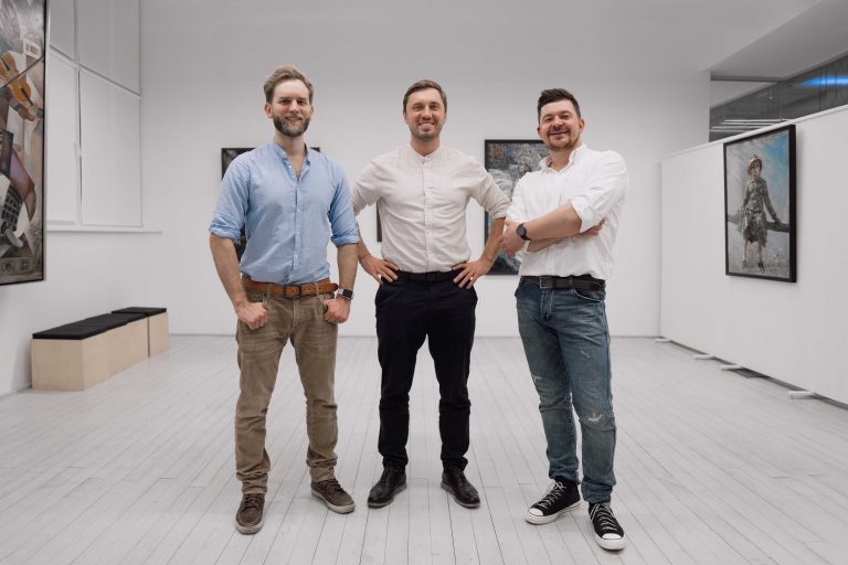 Die Preply-Gründer Kirill Bigai, Serge Lukyanov und Dmytro Voloshyn