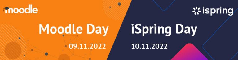 Bannergrafik von Moodle day und iSpring day 2022