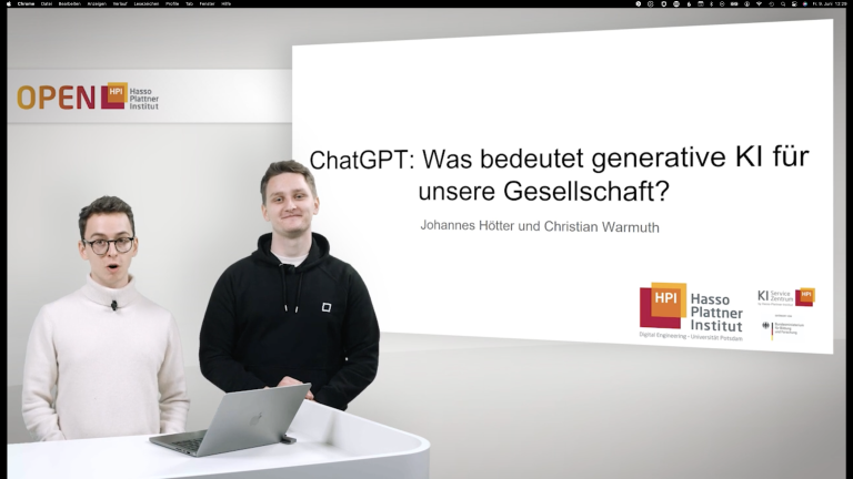 Gratiskurs am HPI zu Nutzen und Gefahren durch KI und ChatGPT